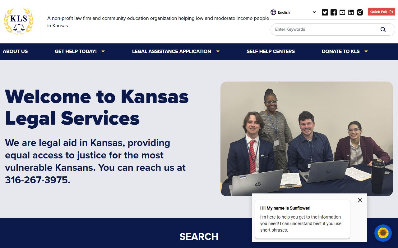 Kansas Legal Services page for help with Sedgwick County court records